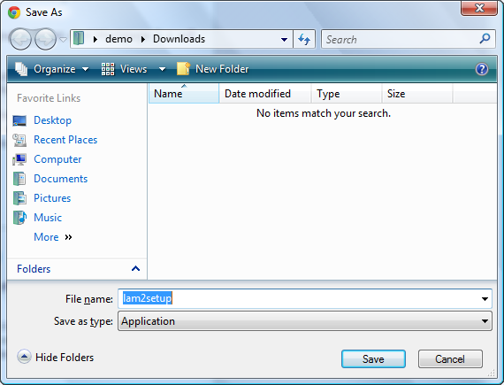 Save As Dialog